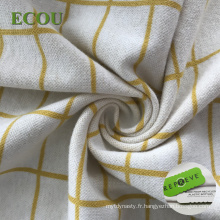 2019 Nouveau design Éco-Friendly 100% Recycle Recycled Interlock Yard Dyed Check Tissu